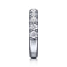 Straight Wedding Ring in 14k White Gold with Round Natural Diamond at Gabriel & Co.