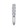 Straight Wedding Ring in 14k White Gold with Round Natural Diamond at Gabriel & Co.