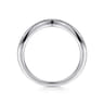 Curved Wedding Ring in 14k White Gold with  Natural Diamond at Gabriel & Co.