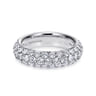 Fancy Wedding Ring in 14k White Gold with Round Natural Diamond at Gabriel & Co.