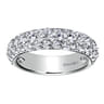 Fancy Wedding Ring in 14k White Gold with Round Natural Diamond at Gabriel & Co.