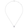 14K White Gold Diamond B Initial Pendant Necklace - 0.05 ct
