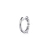 14K White Gold Diamond Baguette Huggie Earrings - 0.3 ct