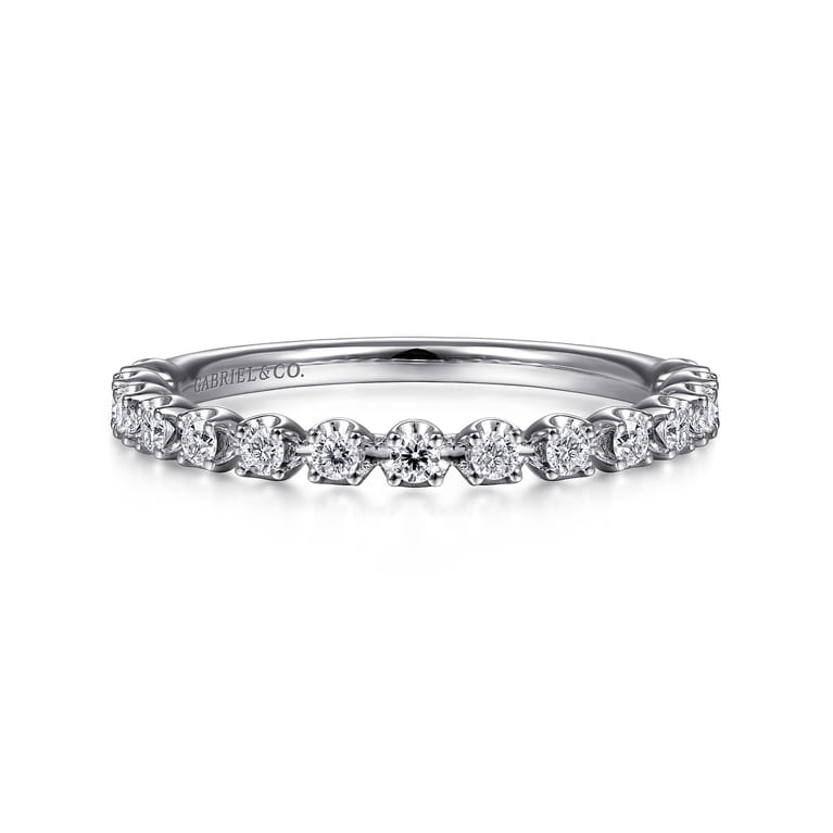 14K White Gold Diamond Band Ring - 0.25 ct - Shot 1