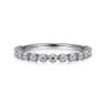 14K White Gold Diamond Band Ring - 0.25 ct