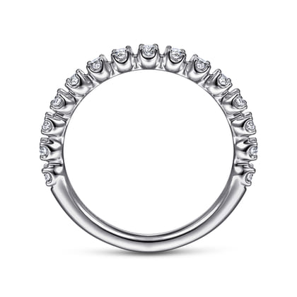 14K White Gold Diamond Band Ring
