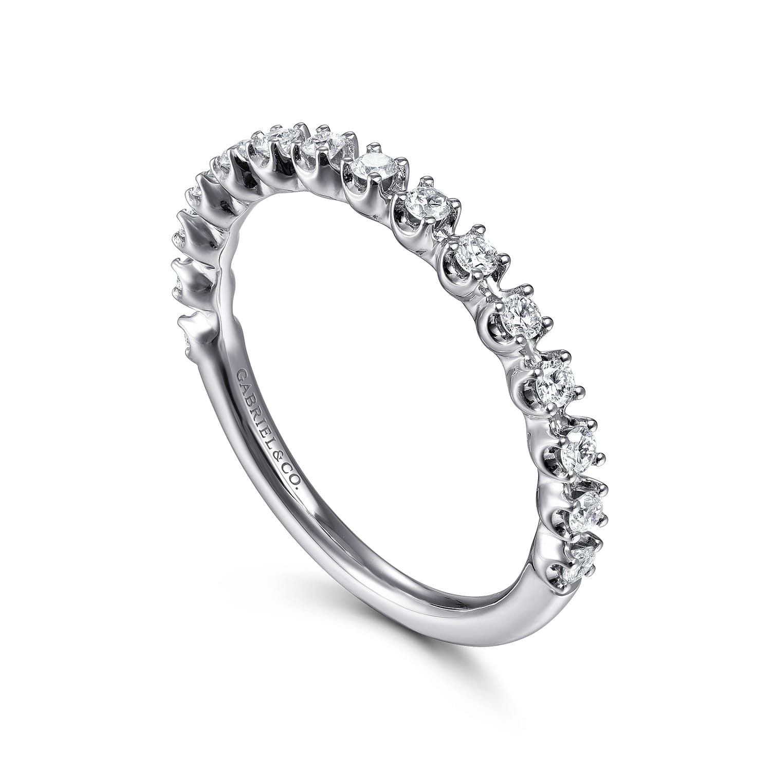 14K White Gold Diamond Band Ring - 0.25 ct - Shot 3