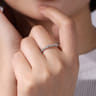14K White Gold Diamond Band Ring - 0.25 ct