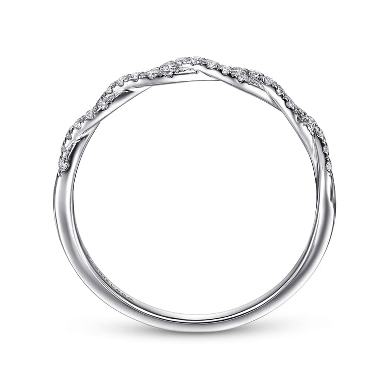 14K White Gold Diamond Band Ring - 0.11 ct - Shot 2