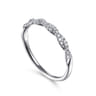 14K White Gold Diamond Band Ring - 0.11 ct