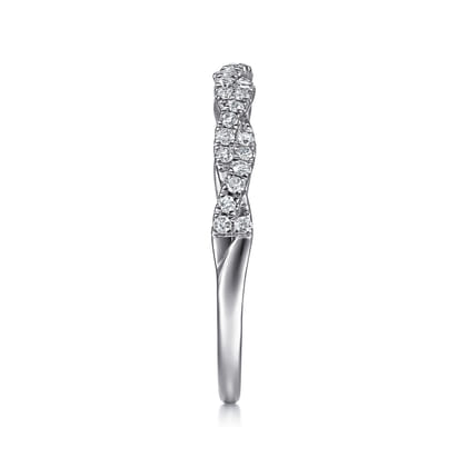14K White Gold Diamond Band Ring