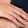 14K White Gold Diamond Band Ring - 0.11 ct
