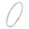 14K White Gold Diamond Bangle - 0.5 ct