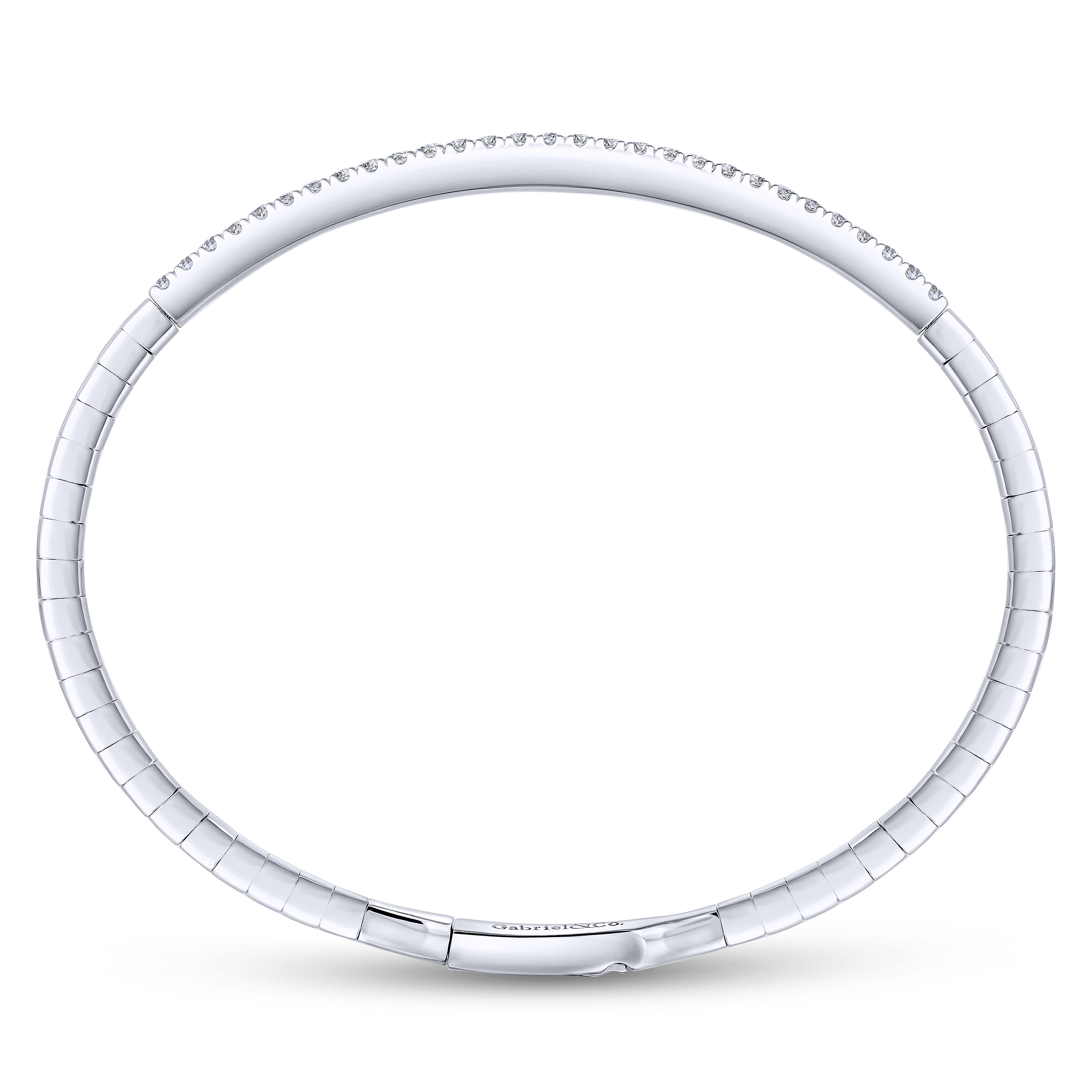 14K White Gold Diamond Bangle - 0.5 ct - Shot 3