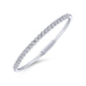 14K White Gold Diamond Bangle - 1 ct