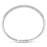 14K White Gold Diamond Bangle - 1 ct