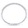 14K White Gold Diamond Bangle - 1.15 ct