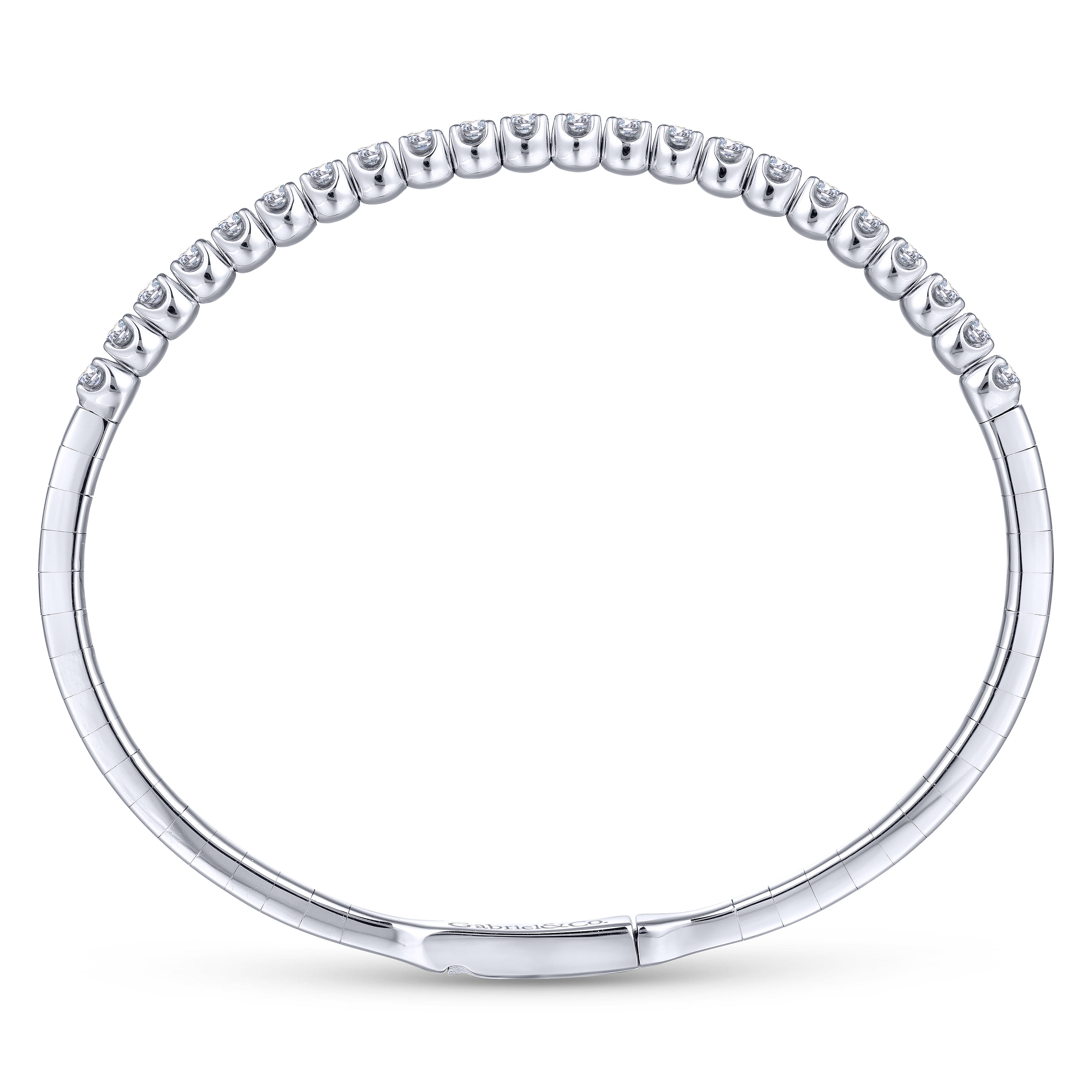14K White Gold Diamond Bangle - 0.94 ct - Shot 3