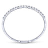 14K White Gold Diamond Bangle - 1.5 ct