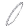 14K White Gold Diamond Bangle - 2 ct