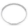 14K White Gold Diamond Bangle - 2 ct