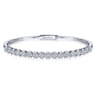 14K White Gold Diamond Bangle - 1.93 ct