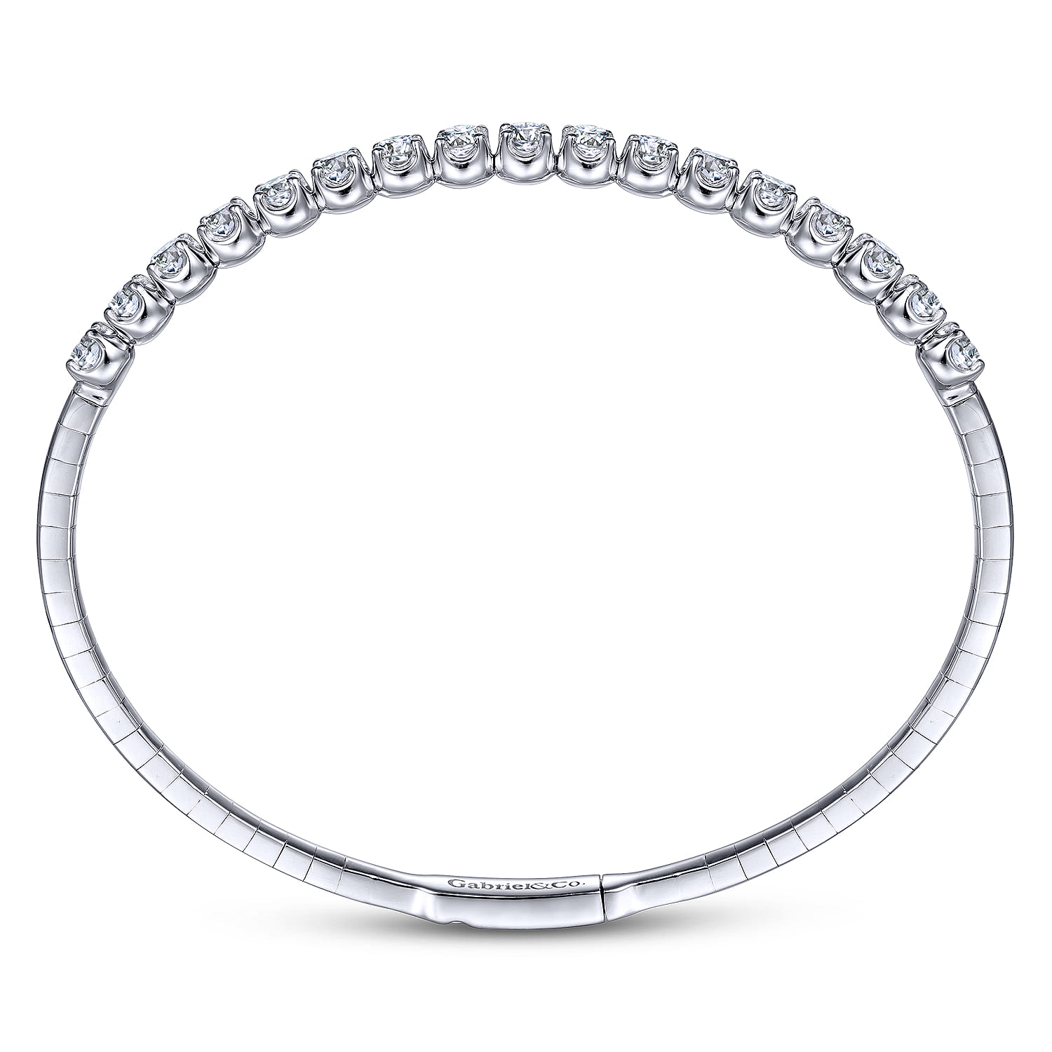14K White Gold Diamond Bangle - 1.93 ct - Shot 3