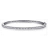 14K White Gold Diamond Bangle - 1.6 ct