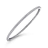 14K White Gold Diamond Bangle - 1.6 ct