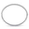 14K White Gold Diamond Bangle - 1.6 ct