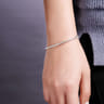 14K White Gold Diamond Bangle - 1.6 ct