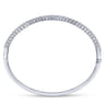 14K White Gold Diamond Bangle - 1 ct