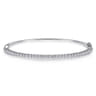 14K White Gold Diamond Bangle - 1.05 ct
