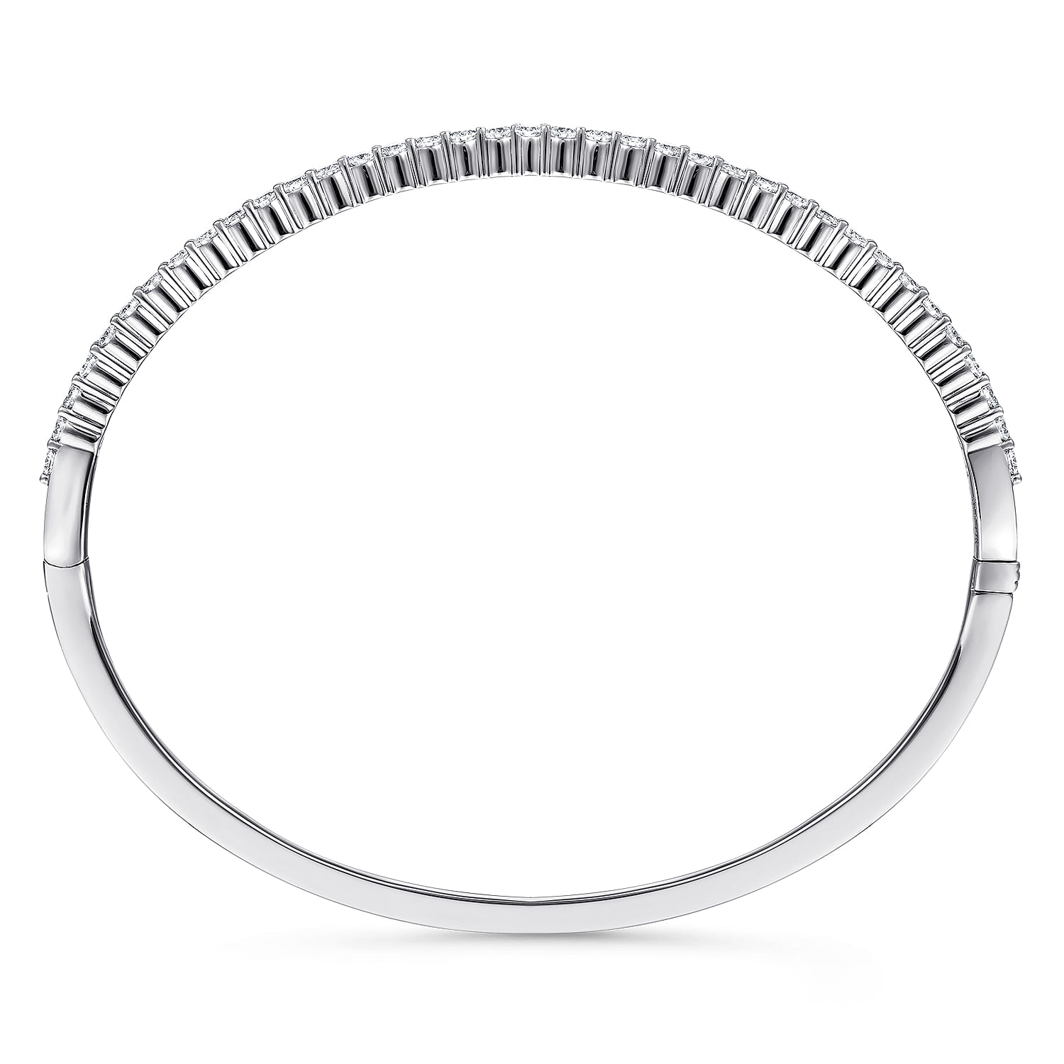 14K White Gold Diamond Bangle - 1.05 ct - Shot 3