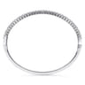 14K White Gold Diamond Bangle - 1.05 ct