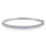 14K White Gold Diamond Bangle - 2.4 ct