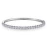 14K White Gold Diamond Bangle - 2.4 ct