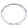 14K White Gold Diamond Bangle - 2.4 ct