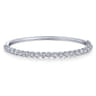14K White Gold Diamond Bangle - 3.49 ct