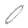 14K White Gold Diamond Bangle - 3.49 ct