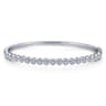 14K White Gold Diamond Bangle - 0.5 ct