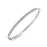 14K White Gold Diamond Bangle - 1.05 ct