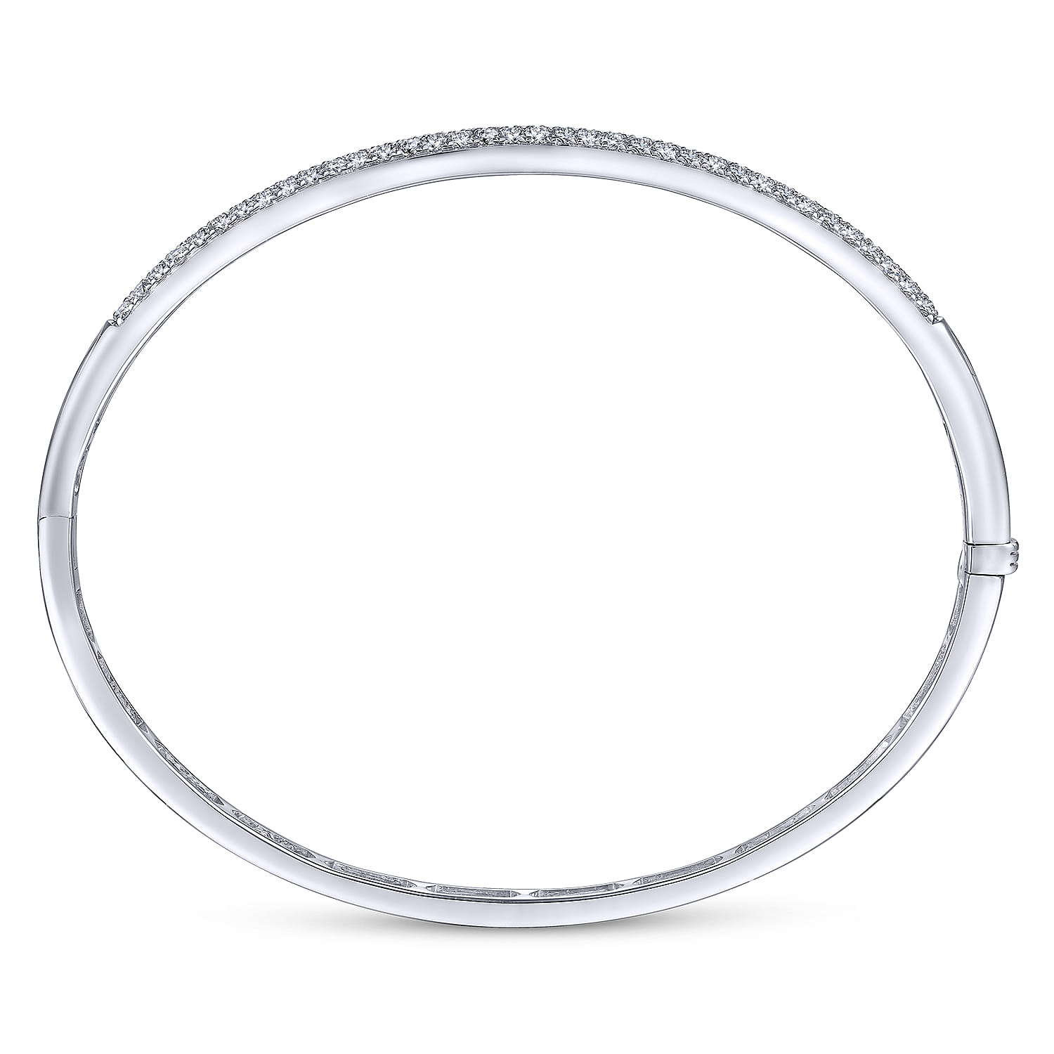 14K White Gold Diamond Bangle - 1.05 ct - Shot 3