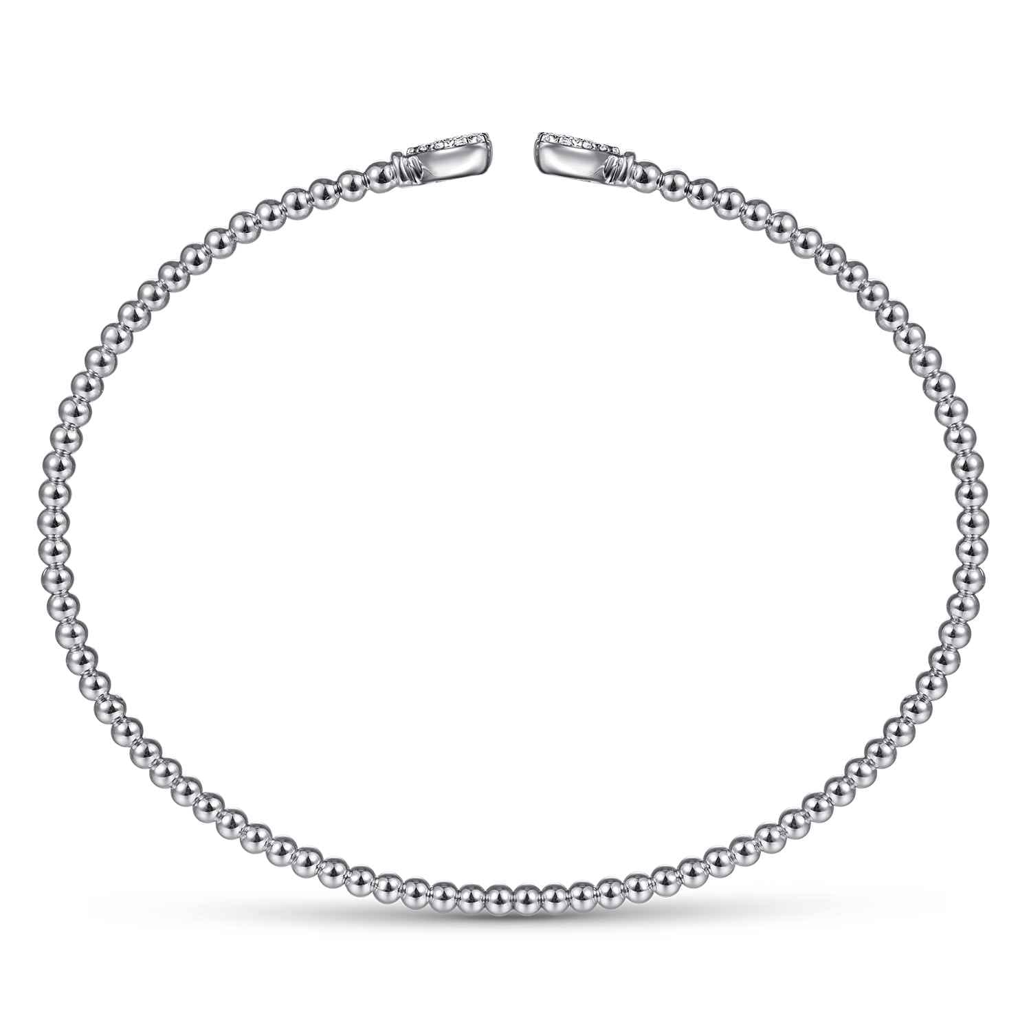14K White Gold Diamond Bangle - 0.19 ct - Shot 3