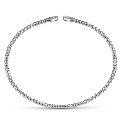 14K White Gold Diamond Bangle