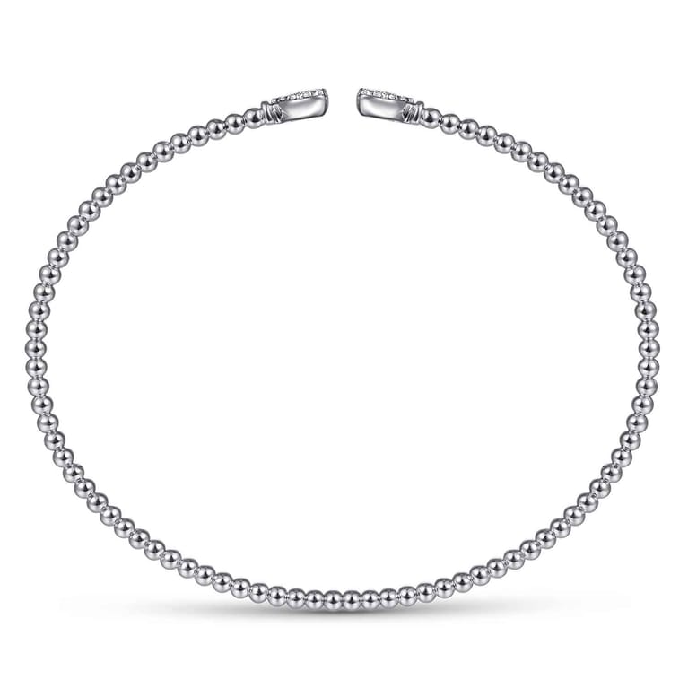 14K White Gold Diamond Bangle - 0.19 ct - Shot 3
