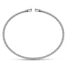 14K White Gold Diamond Bangle - 0.19 ct