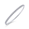 14K White Gold Diamond Bangle - 0.75 ct