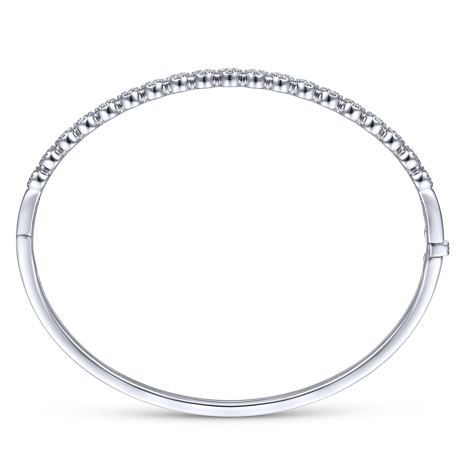 14K White Gold Diamond Bangle - 0.75 ct - Shot 3