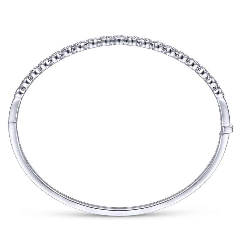 14K White Gold Diamond Bangle - 0.75 ct - Shot 3